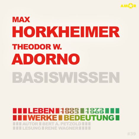 Hörbüch “Max Horkheimer (1895-1973) und Theodor W. Adorno (1903-1969) - Leben, Werk, Bedeutung - Basiswissen (Ungekürzt) – Bert Alexander Petzold”