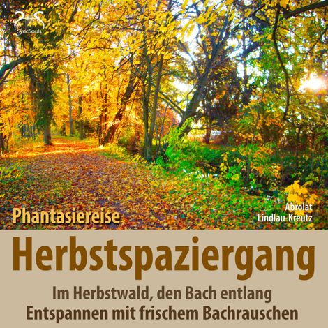 Hörbüch “Herbstspaziergang: Phantasiereise Herbstwald, den Bach entlang - Entspannen mit frischem Bachrauschen – SyncSouls, Birgit Lindlau-Kreutz, Torsten Abrolat”